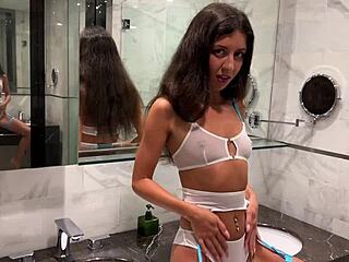 anal sex lover fucked in the shower, hot