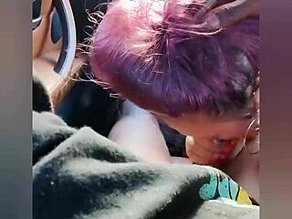 sexy milf gives head in parking lot almost caught