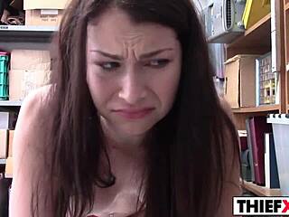 Burglar punishes ass at garage shop