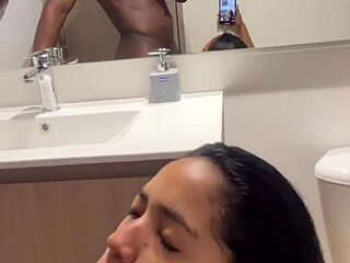 i give him delicious blowjob while he gets ready for work