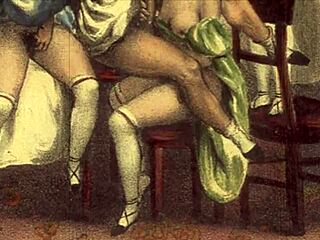 Retro vintage erotic cartoon adventure