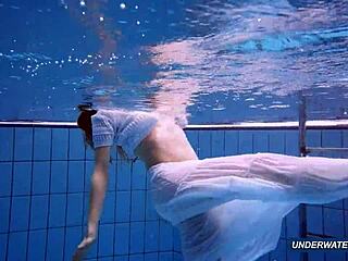 Marketa’s Amazing Hairy Underwater Show at Pool