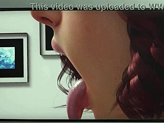 Intriguing Black Widow Casting on Sofa: 3D Cartoon Interview Twist