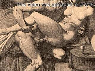 Vintage erotic illustration with bold charm