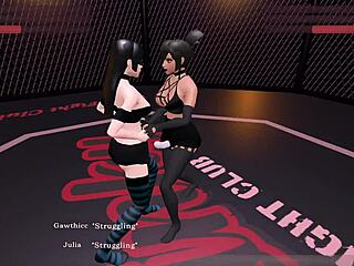 Kinky Fight Club: T1R30 Gawthicc vs Julia in Anime Hentai