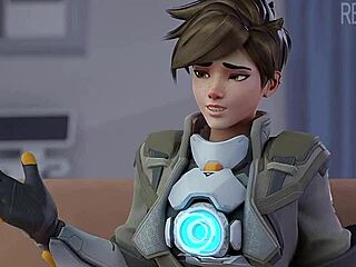 Tracer gets slammed hard in wild cartoon action