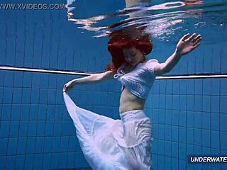 Marketa’s Amazing Hairy Underwater Show at Pool