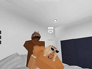 First time experience: Big tits bouncing and asses shaking in Roblox game