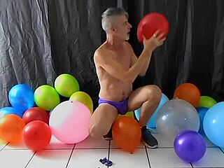 Balloon PLAY With Horny Gay DILF Richard Lennox