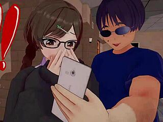 Couple in 3D animation suggests intense fucking with big tits and ass