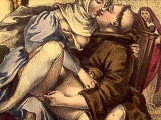 Retro vintage erotic cartoon adventure