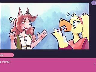 Furry girlfriends strip and play poker in animated movie