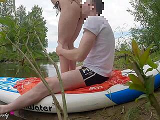 He Fucked Me Doggystyle During An Outdoor River Trip, Including Blowjob And Ass Worshiping - Amateur Couple Sex