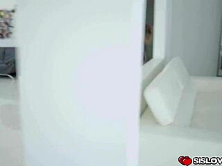 Busty Tattooed Stepsister Strips for Stepbro to Pound Her Tight Pussy with Monster Cock Every Night