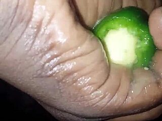 Mature woman masturbates pussy