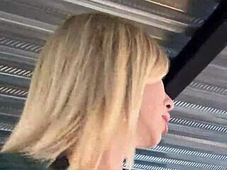 French Blonde Gets Anal And Cum On Tits At Home