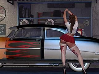 i watch hot rod dancer alexxa in 3d cartoon anime.
