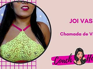 Nervous sex in video called during quarantine JOI vas guided