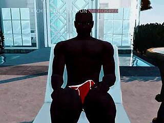 Animated cuckoldry during Jupiter eclipse totality in 3D