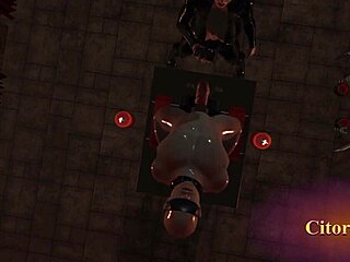 VR game with a MILF mistress and her obedient slave