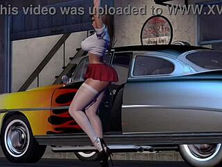 i watch hot rod dancer alexxa in 3d cartoon anime.