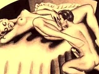 What makes this vintage erotic illustration so captivating? Can you resist its charm?