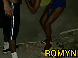 Skinny latina sucks construction worker's cock