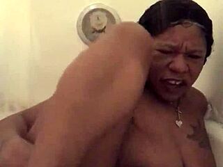 Steamy shower time with my favorite dildo doesn’t wash away the dirt