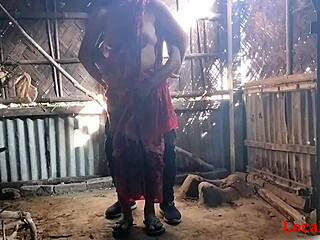 लाल साड़ी वाली वाइफ का आउटडोर ब्लोजॉब कमाल का लगता है