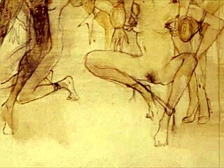 vintage hentai cartoon shows erotic antique scenes