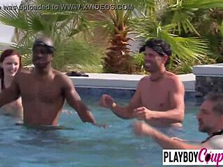 swinger ladies step into the red orgy room