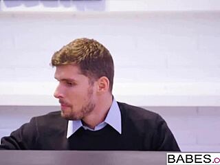 Blanche Bradburry flashes at office obsession