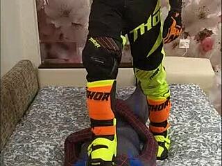 spiderman in spandex gets fucked by the biker