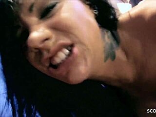 Huge tits nympho teen Mason loves rough doggystyle fucking with cum on tits.