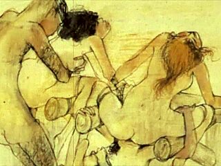 vintage hentai cartoon shows erotic antique scenes