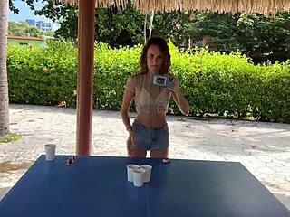 Check Out This Crazy Strip Game Beer Pong!