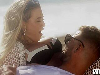 Um, voluptuous blonde Blake, like, rewards boyfriend with wild ride!