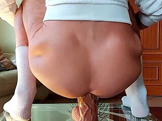 Gay Teen Endures Painful Fuck With Massive Dildo