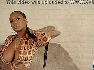 Huge Natural Tits Ebony Nyla Strips Everything in Playboy Shoot