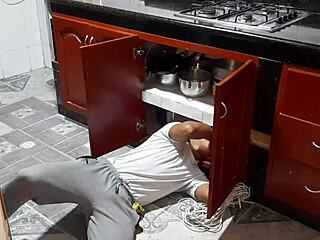Having sex with the man who is repairing my kitchen