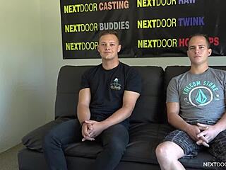 Straight Amateurs Try First Gay Blowjob