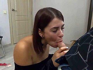 Secretary Obeys Boss, Swallows Cum