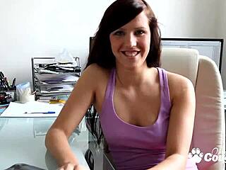 Milf Morgan Blanchette gets naughty at work 😏