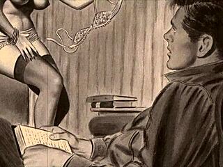 Vintage Cartoon Antique Erotic Art Collection Displayed Boldly