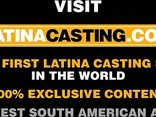 Colombian slut shares facial skin care after rough audition