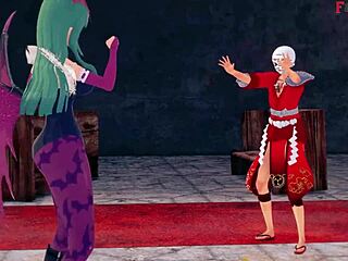 Трахаю 3D Морриган в прозрачном фантазийном хентай мире