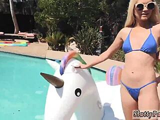 Wild summer pool party with hardcore sex and orgies