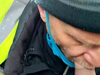 Gay guys swallow cum in car backseat