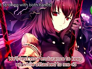 Hentai JOI with Scathach's femdom edging in special stamina training POV