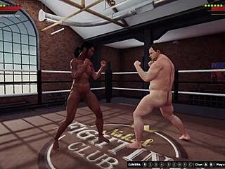 Ethan battles Dela III in naked 3D fight